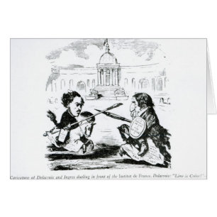 Caricature of Delacroix and Ingres