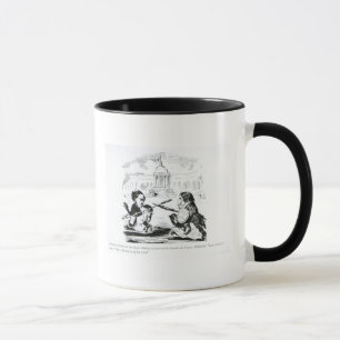 Caricature of Delacroix and Ingres Mug