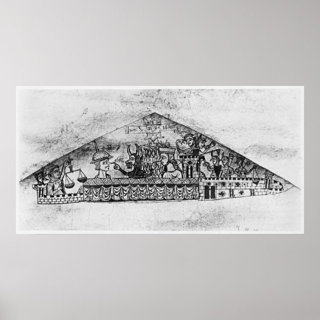 Caricature of English Jews, from a Haggadah Poster (Front)