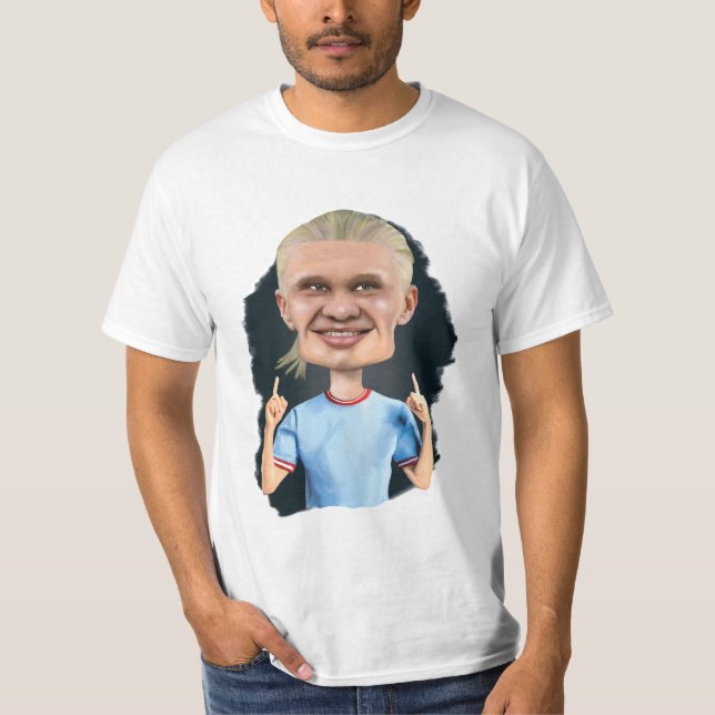 Caricature of Erling Haaland T-Shirt (Front)