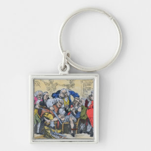 Caricature of Georgian Surgeons at work, 1793 Key Ring