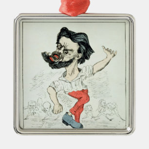 Caricature of Jules Valles Metal Ornament