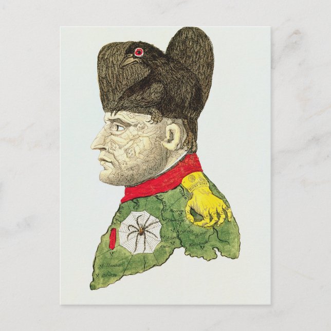 Caricature of Napoleon Bonaparte Postcard (Front)