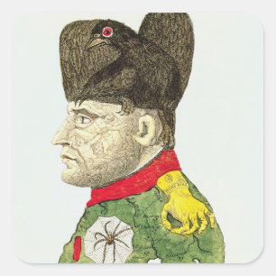 Caricature of Napoleon Bonaparte Square Sticker