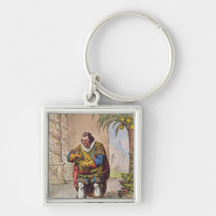Caricature of Pizarro contemplating the Key Ring