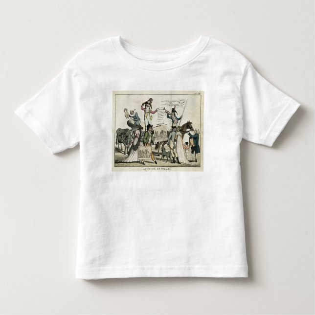 Caricature of quack doctors offering vaccines toddler T-Shirt (Front)