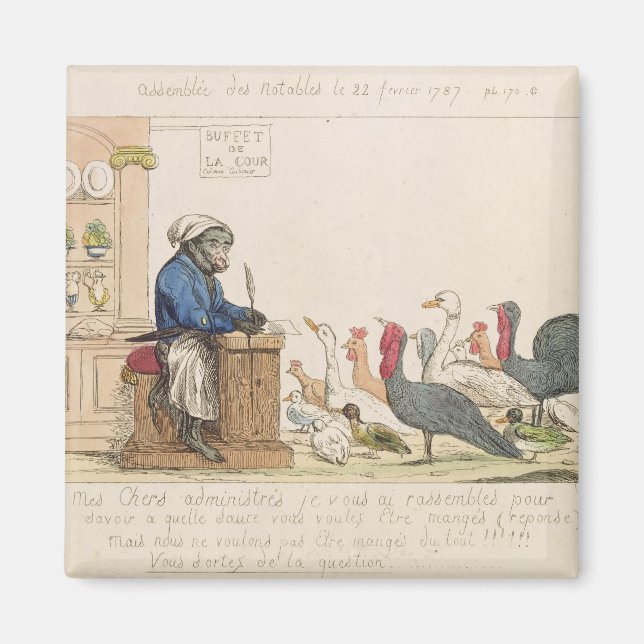 Caricature of the Assembly of Notables Magnet (Front)