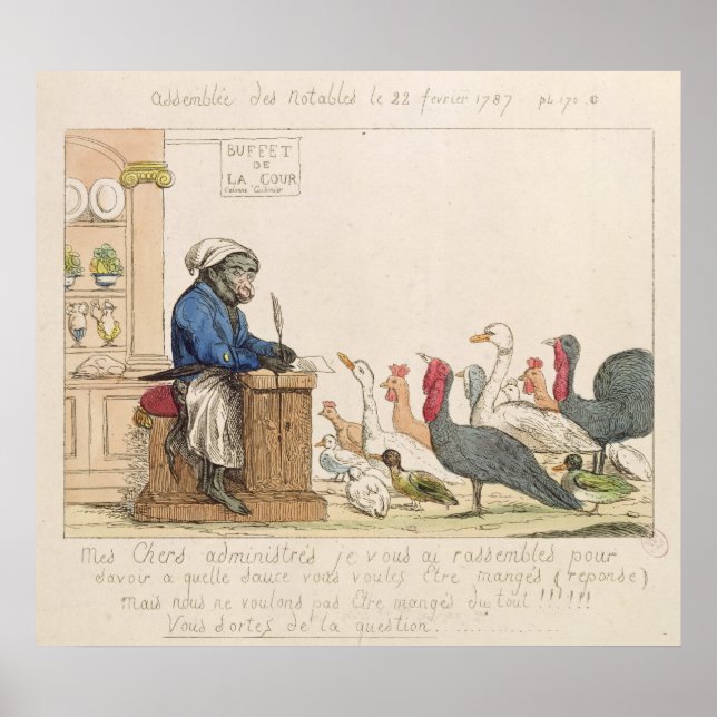 Caricature of the Assembly of Notables Poster (Front)