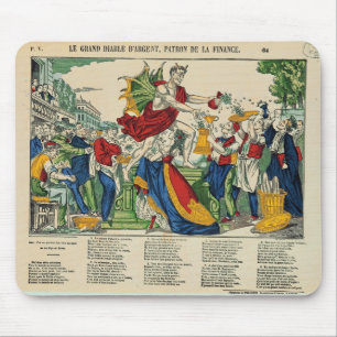 Caricature of the Demon of Money, 1860 Mouse Pad