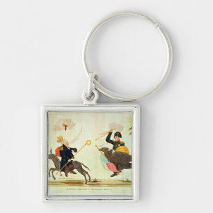 Caricature of the 'Hundred Days' Key Ring
