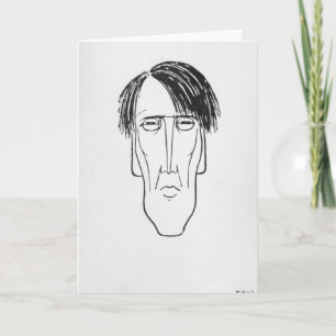 Caricature of W.B. Yeats, 1898 Card
