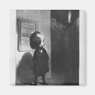 'Caricatures du jour', caricature of Victor Hugo Magnet