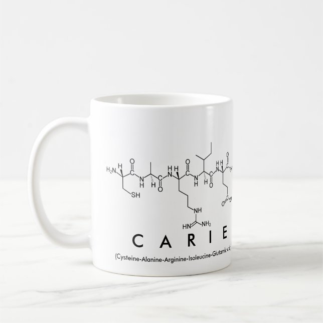 Carie peptide name mug (Left)