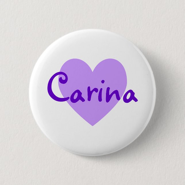 Carina in Purple 6 Cm Round Badge (Front)