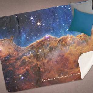 Carina Nebula Cosmic Cliffs James Webb Hi-Res Sherpa Blanket