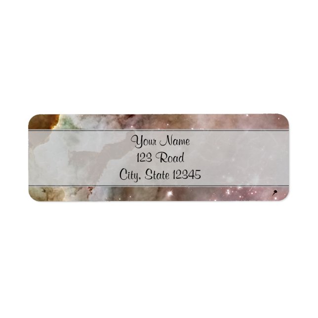 Carina Nebula Dust Pillar Return Address Label (Front)