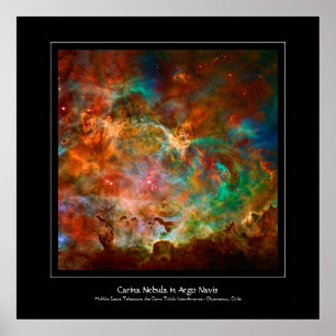 Carina Nebula in constellation Argo Navis Poster