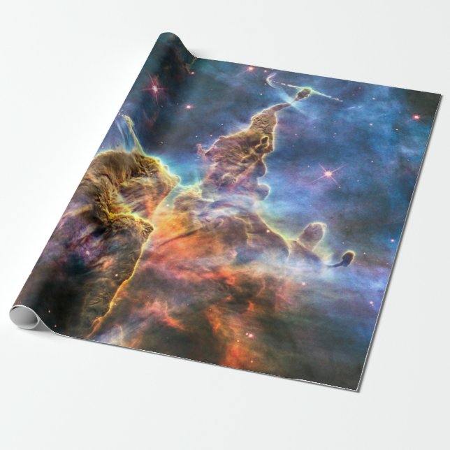 Carina Nebula Mystic Mountain Outer Space Universe Wrapping Paper (Unrolled)