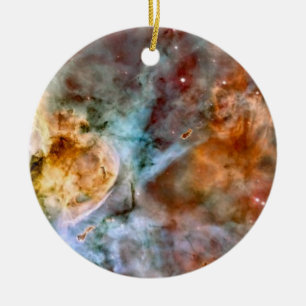 Carina Nebula NASA Hubble Telescope Space Photo Ceramic Tree Decoration