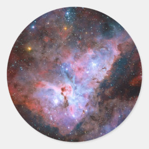 Carina Nebula NGC 3372 72 x 72 Light Year Region Classic Round Sticker