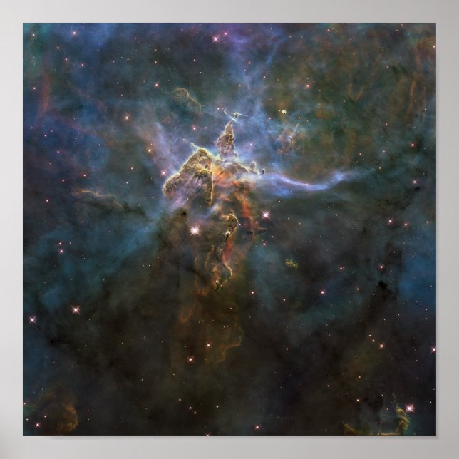 Carina Nebula Star-forming Pillars Poster (Front)