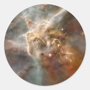 Carina Nebula Star-Forming Region Detail Classic Round Sticker