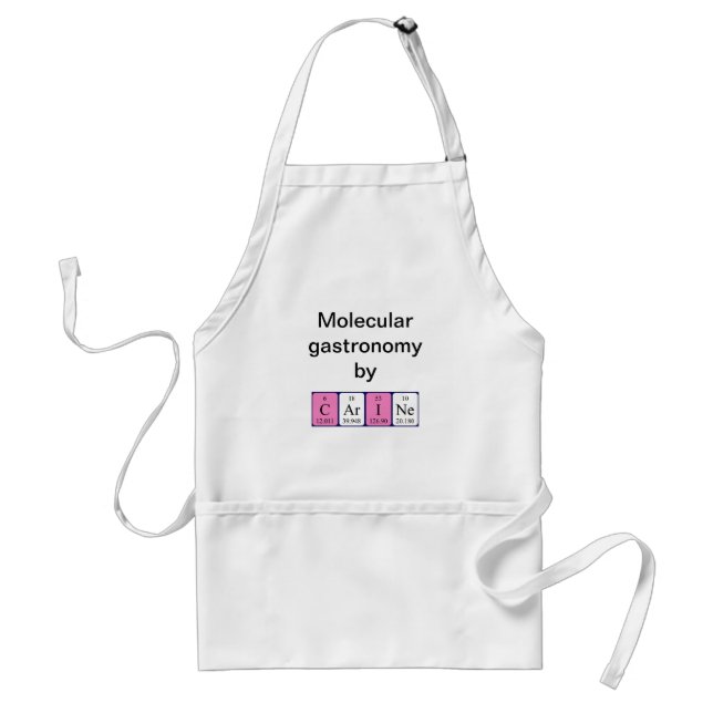 Carine periodic table name apron (Front)