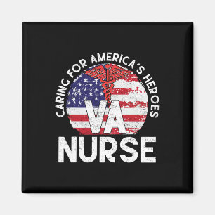 Caring For America's Heroes Patriotic Va Nurse Nur Magnet