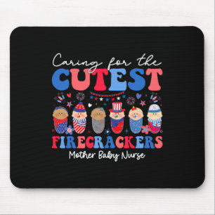 Caring For Cutest Firecrackers Mother Ba  Mouse Pad