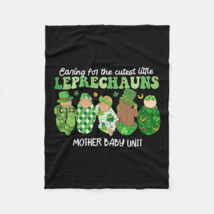 Caring For Cutest Leprechauns Mother By  Fleece Blanket