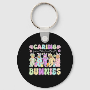 Caring for the Cutest Funny Nicu Nurse Easter Day Key Ring