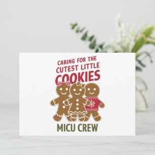 Caring For The Cutest Little Cookies Nicu Nurse Holiday Card
