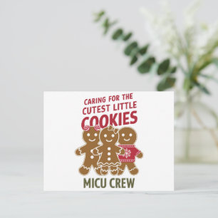 Caring For The Cutest Little Cookies Nicu Nurse Holiday Postcard