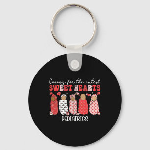 Caring For The Cutest Sweethearts Pediatric Nurse Key Ring