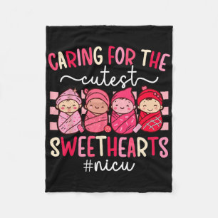 Caring For The Cutest Sweethearts Picu Nurse Valen Fleece Blanket