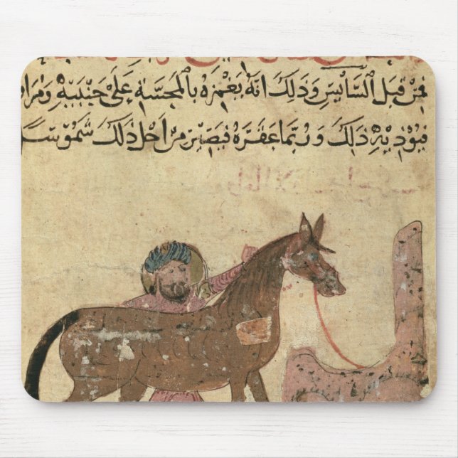 Caring for the horse, illustration mouse pad (Front)