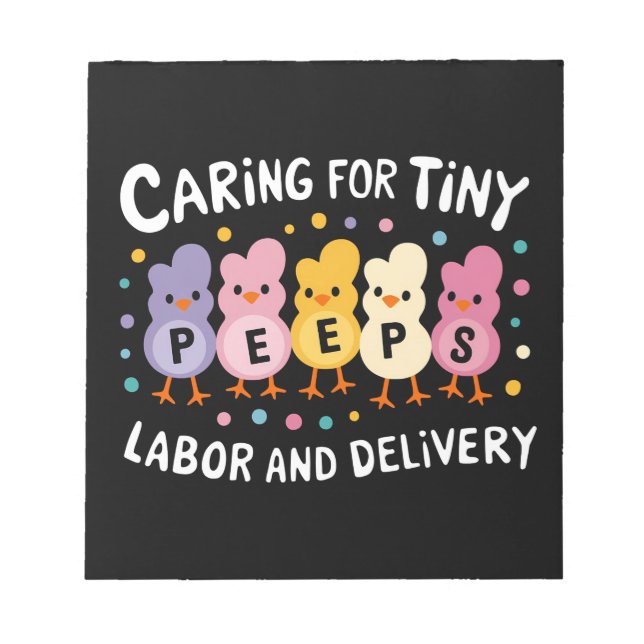 Caring For Tiny Labour And Delivery L&D Nurse Notepad (Front)