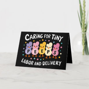 Caring For Tiny Labour And Delivery L&D Nurse Thank You Card