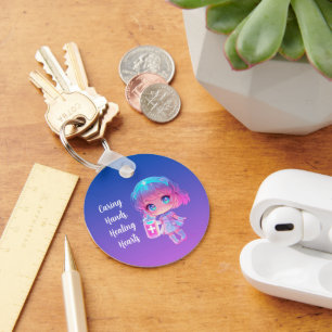 Caring Hands, Healing Hearts Key Ring