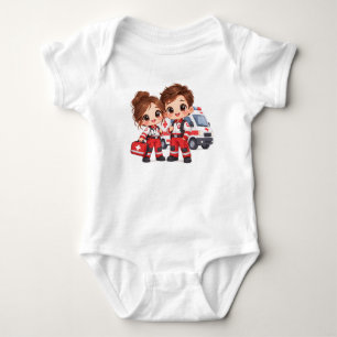 Caring Paramedic Duo Baby Bodysuit