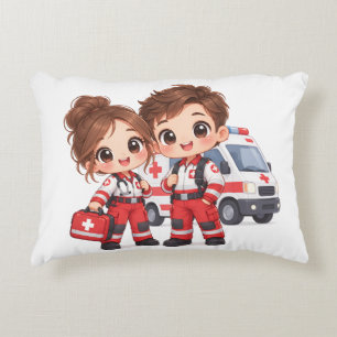 Caring Paramedic Duo Decorative Cushion