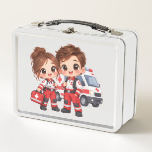 Caring Paramedic Duo Metal Lunch Box