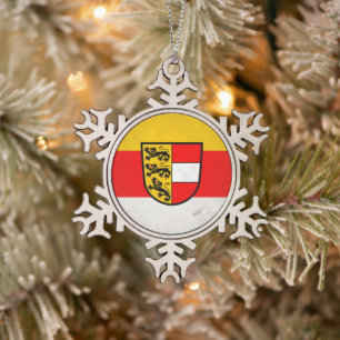 Carinthia Snowflake Pewter Christmas Ornament