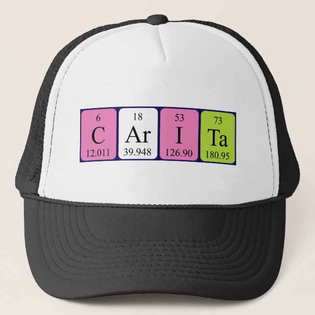 Carita periodic table name hat (Front)