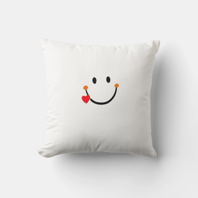 Carita Smiley with Heart Cushion (Front)