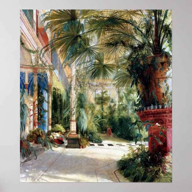 Carl Blechen The Interior of the Palm House Poster (Front)