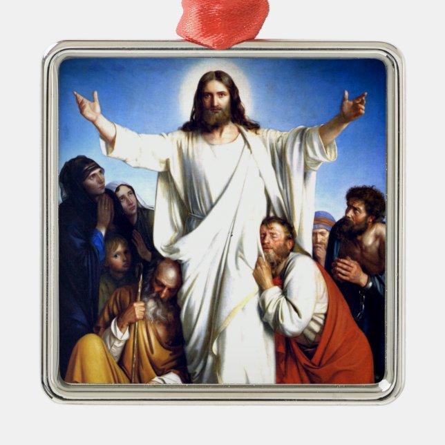 Carl Bloch artwork, Christus Consolator Metal Ornament (Front)