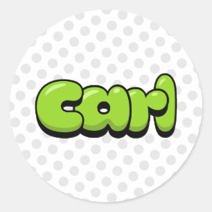 Carl Classic Round Sticker