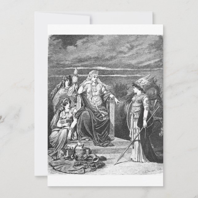 Carl Emil Doepler - Frigg and her Attendants Invitation (Front)
