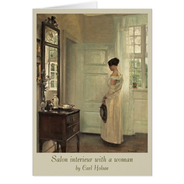 Carl Holsøe Salon interieur with woman CC0573 (Front)
